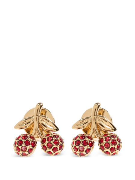  Coach Cherry Embellished Earrings - Gold 