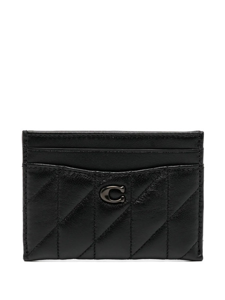  Coach Essential Leather Card Holder - Black 