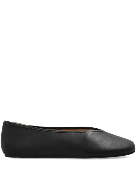  Coach Leather Ballet Flats - Black 