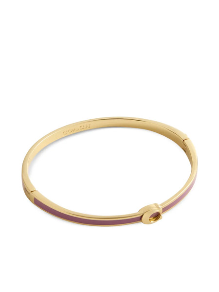 Coach Logo-detail Bangle Bracelet - Gold 