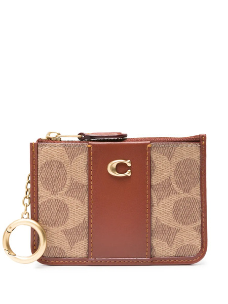  Coach Mini Skinny Canvas Id Case - Brown 