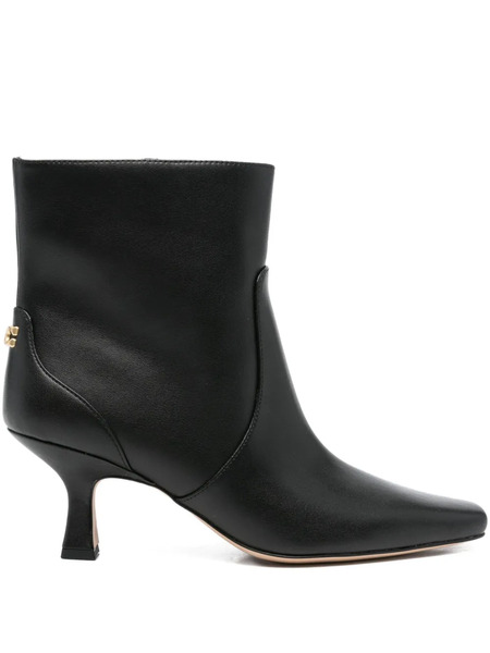  Coach 75mm Leather Heeled Boots - Black 