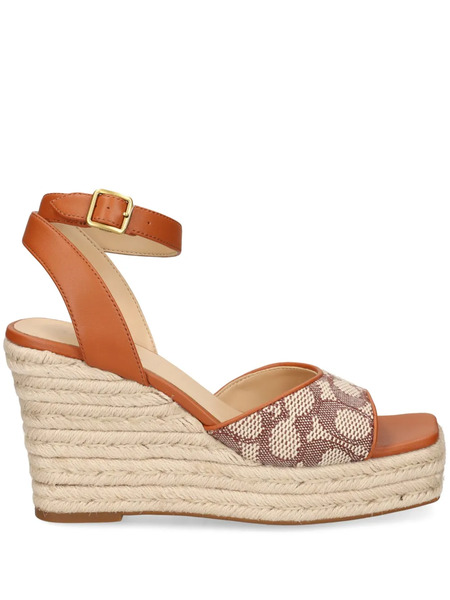  Coach 70mm Wedge Espadrilles - Brown 