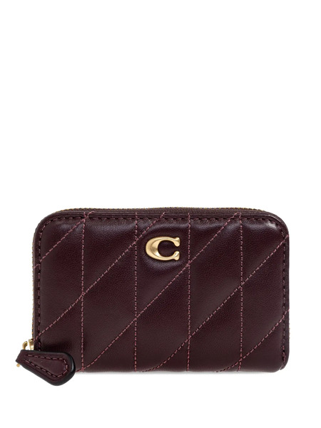  Coach Quilted Logo-plaque Wallet - Red 