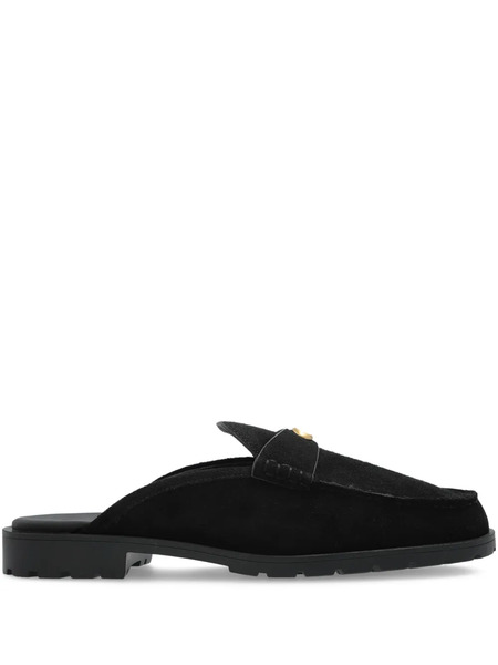  Coach Suede Slippers - Black 