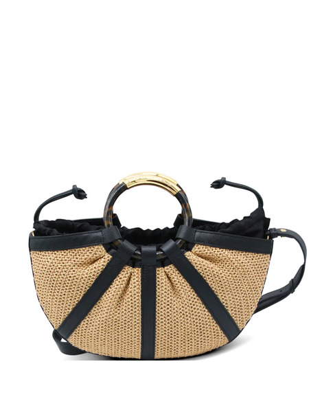  Coccinelle Medium Shell Straw Tote Bag - Neutrals 