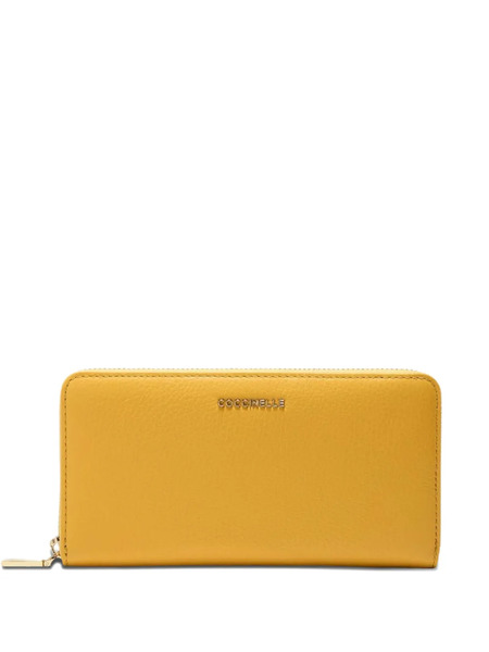  Coccinelle Metallic-zip Wallet - Yellow 