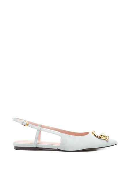 Coccinelle Pointed-toe Flat Pumps - Blue 