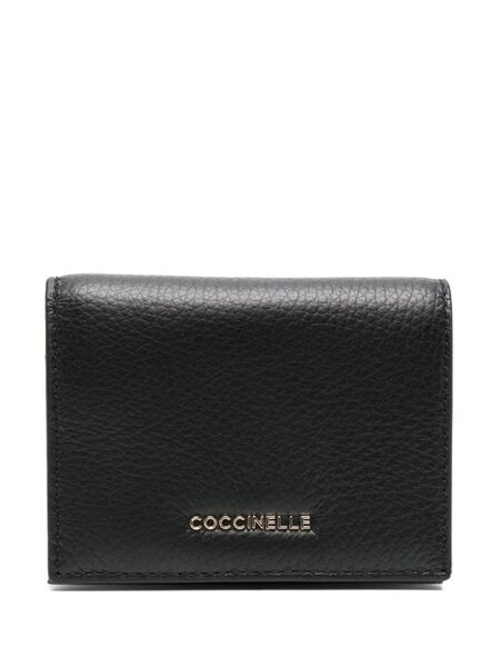  Coccinelle Small Metallic Soft Wallet - Black 