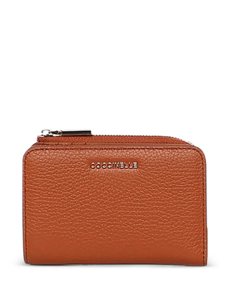 Coccinelle Zip Leather Wallet - Brown 