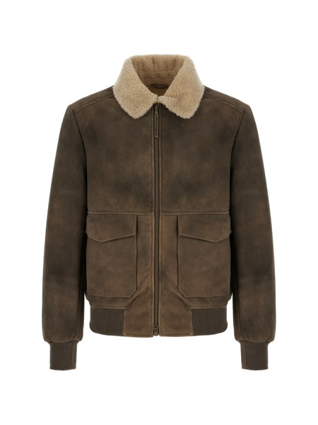  Colamarino Shearling Bomber Jacket - Brown 