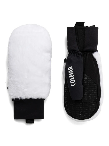 Colmar Faux-fur Ski Mittens - White 