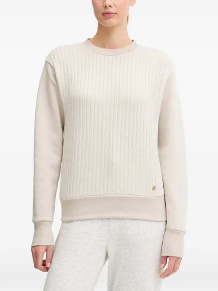  Colmar Textured Crew-neck Sweatshirt - Neutrals 