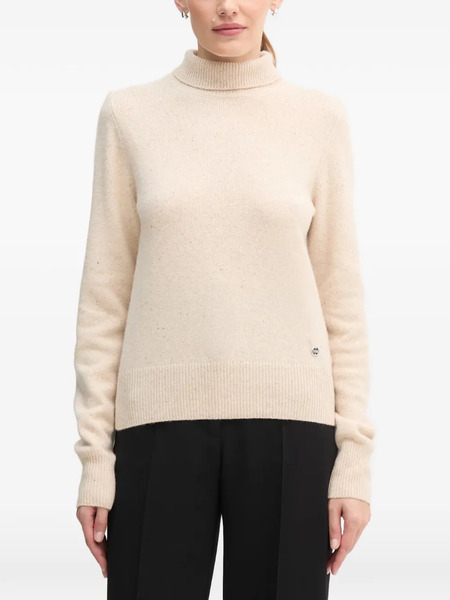  Colmar Turtleneck Logo-plaque Sweater - Neutrals 