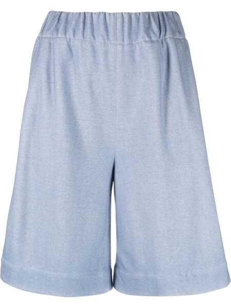  Colombo Fine-knit Knee-length Shorts - Blue 