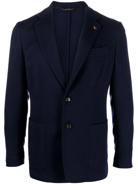  Colombo Single-breasted Wool Blazer - Blue 