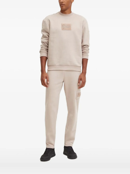  Columbia Logo-patch Crew-neck Sweatshirt - Neutrals 