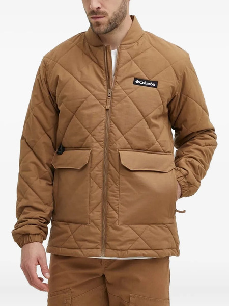  Columbia Rad Padded Diamond-quilted Bomber Jacket - Brown 