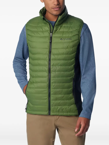  Columbia Zip-front Quilted Gilet - Green 