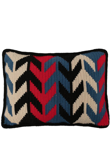 Colville Arrow Jacquard Rectangular Cushion - Black 