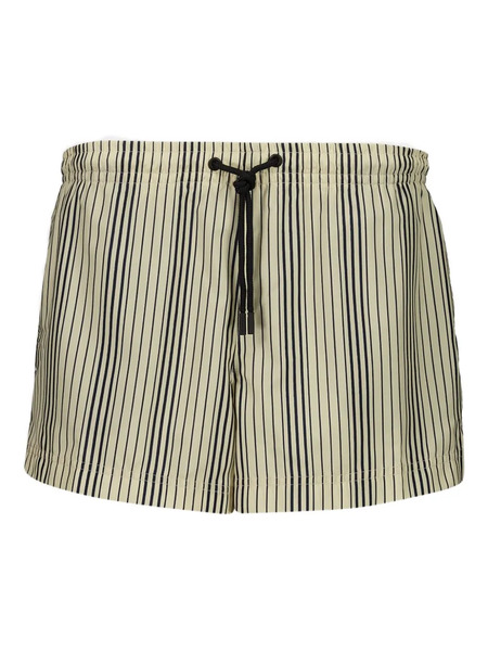 Commas Elasticated Striped Swim Shorts - Brown 