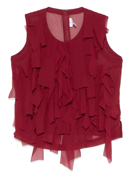  Comme Des Garçons Comme Des Garçons Ruffled Top - Red 