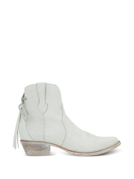  Comme Des Garçons Cracked Cowboy Boots - White 
