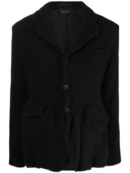  Comme Des Garçons Felted-finish Single-breasted Blazer - Black 