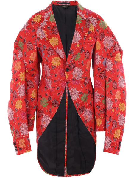  Comme Des Garçons Floral-jacquard Blazer - Red 