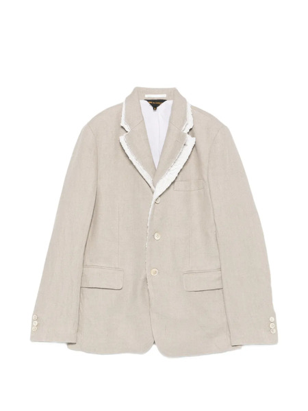  Comme Des Garçons Fringed Blazer - Neutrals 