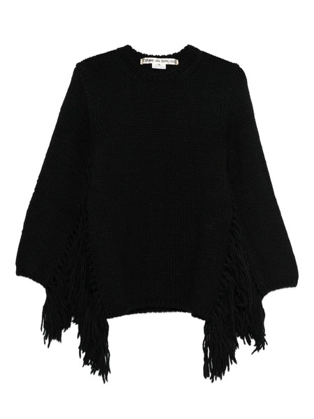  Comme Des Garçons Fringed Sweater - Black 