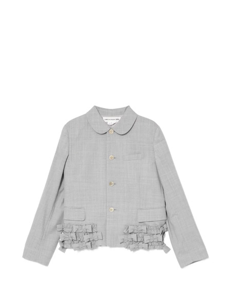  Comme Des Garçons Girl Bow-design Ruffled Jacket - Grey 