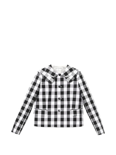  Comme Des Garçons Girl Gingham Collared Jacket - Black 