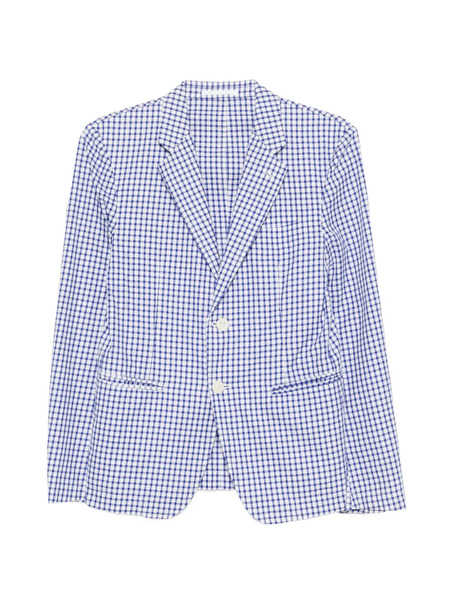  Comme Des Garçons Homme Checked Blazer - Blue 