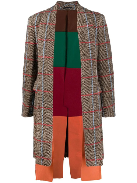  Comme Des Garçons Homme Plus Herringbone-patterned Coat - Brown 