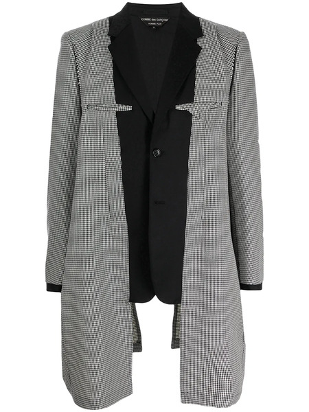  Comme Des Garçons Homme Plus Layered-panel Long-line Blazer - Grey 