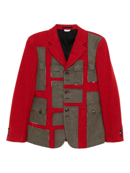  Comme Des Garçons Homme Plus Patch-work Jacket - Red 