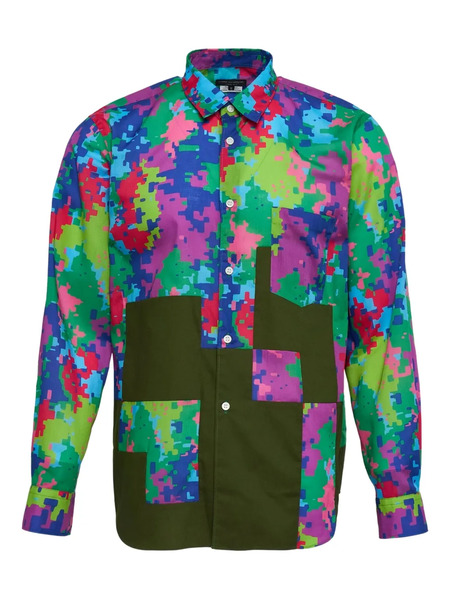  Comme Des Garçons Homme Plus Patchwork Printed Shirt - Green 