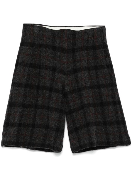  Comme Des Garçons Homme Plus Plaid-pattern Shorts - Grey 