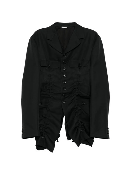 Comme Des Garçons Homme Plus Ruched Buttoned Jacket - Black 