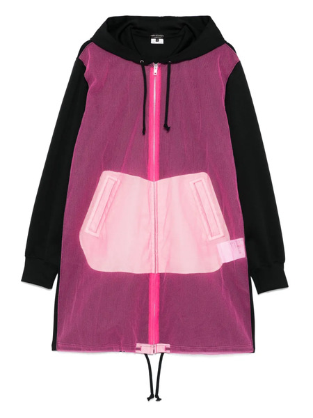  Comme Des Garçons Homme Plus Sheer-panel Coat - Pink 