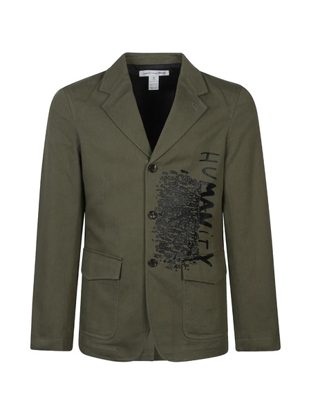 Comme Des Garçons Homme Printed Blazer Jacket - Green 