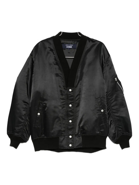  Comme Des Garçons Homme Satin Bomber Jacket - Black 