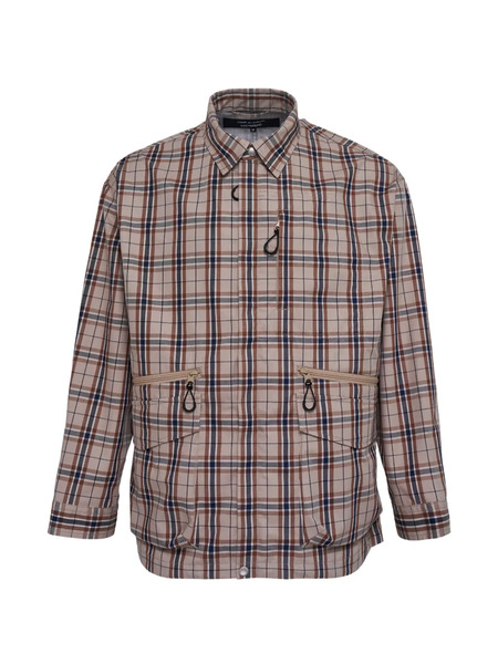  Comme Des Garçons Homme Zipped Checked Jacket - Neutrals 