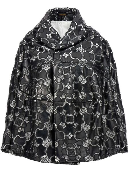  Comme Des Garçons Lace-appliqué Jacket - Black 