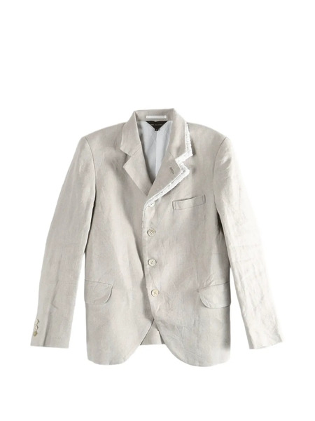  Comme Des Garçons Lace-trim Blazer - Neutrals 