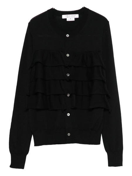  Comme Des Garçons Layered-ruffle Cardigan - Blue 