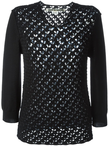  Comme Des Garçons Loose Knit Sweater - Black 