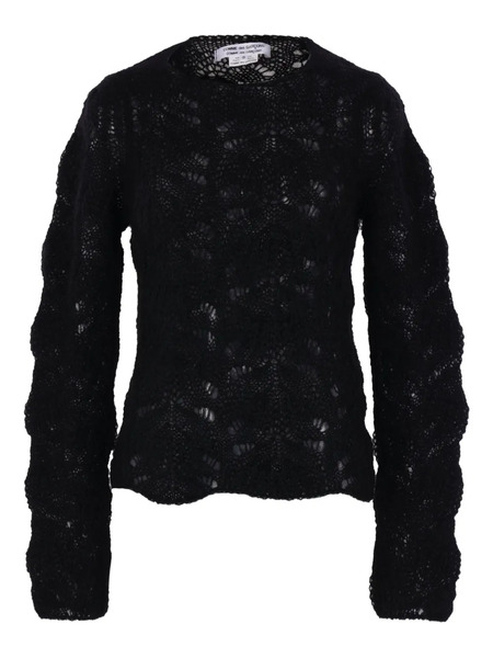  Comme Des Garçons Open-work Long-sleeve Sweater - Black 