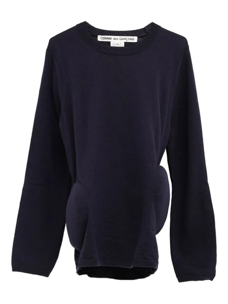  Comme Des Garçons Padded-hips Sweater - Blue 